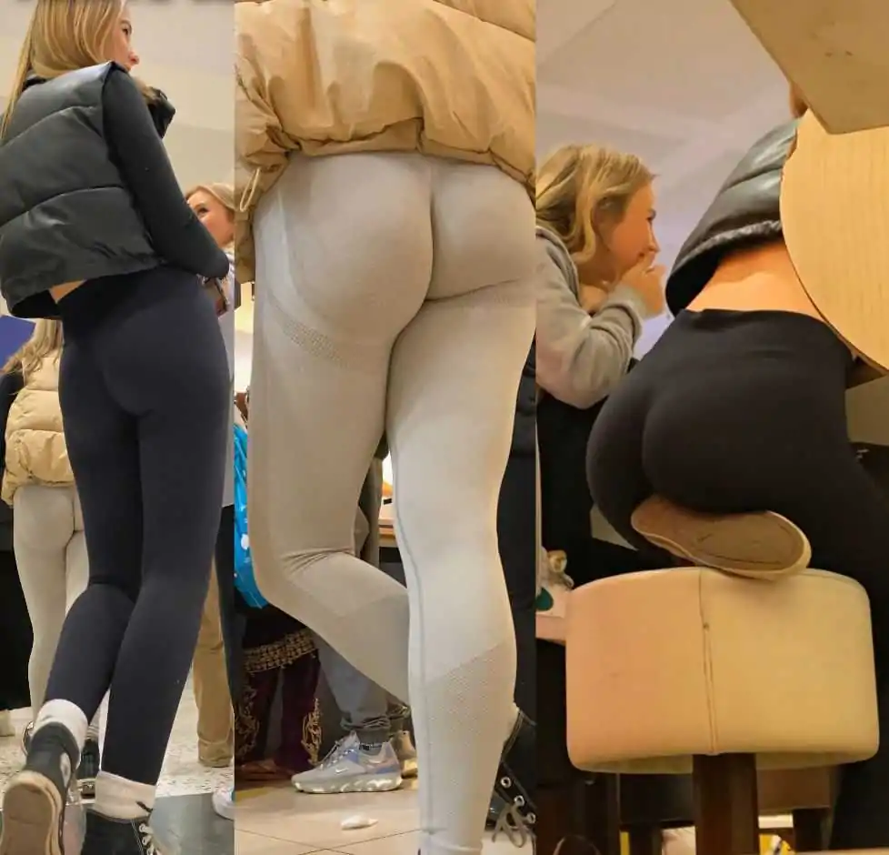 Creepshot teens team in leggings