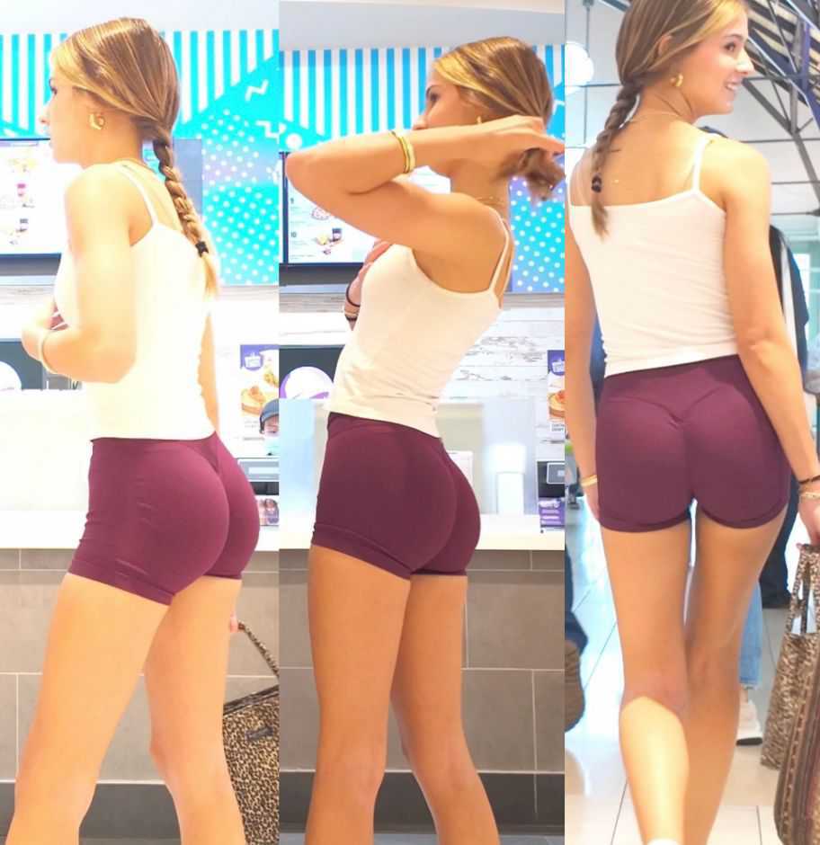 Blonde teen creepshot epic booty