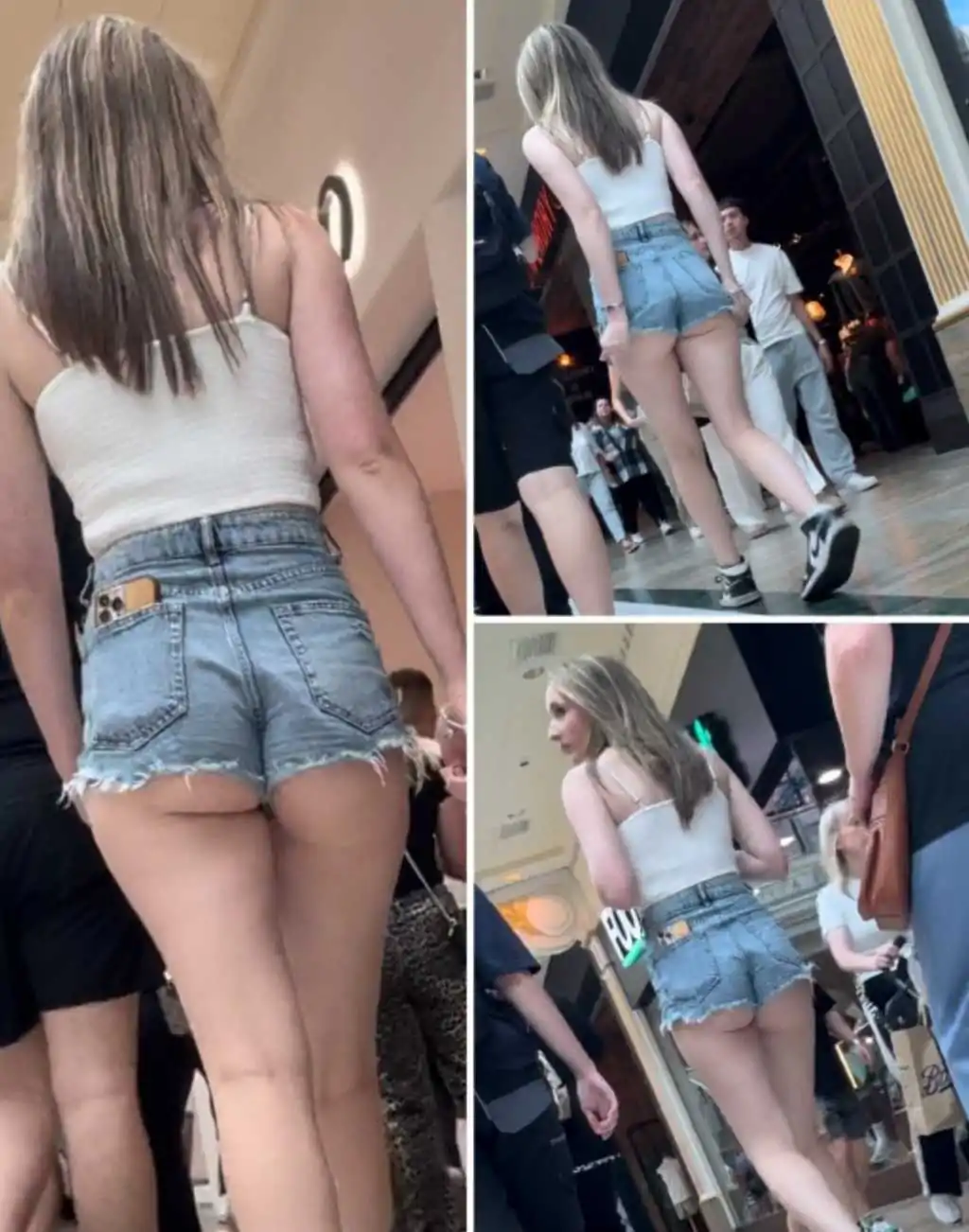 Cheeky wedged blonde teen creepshot