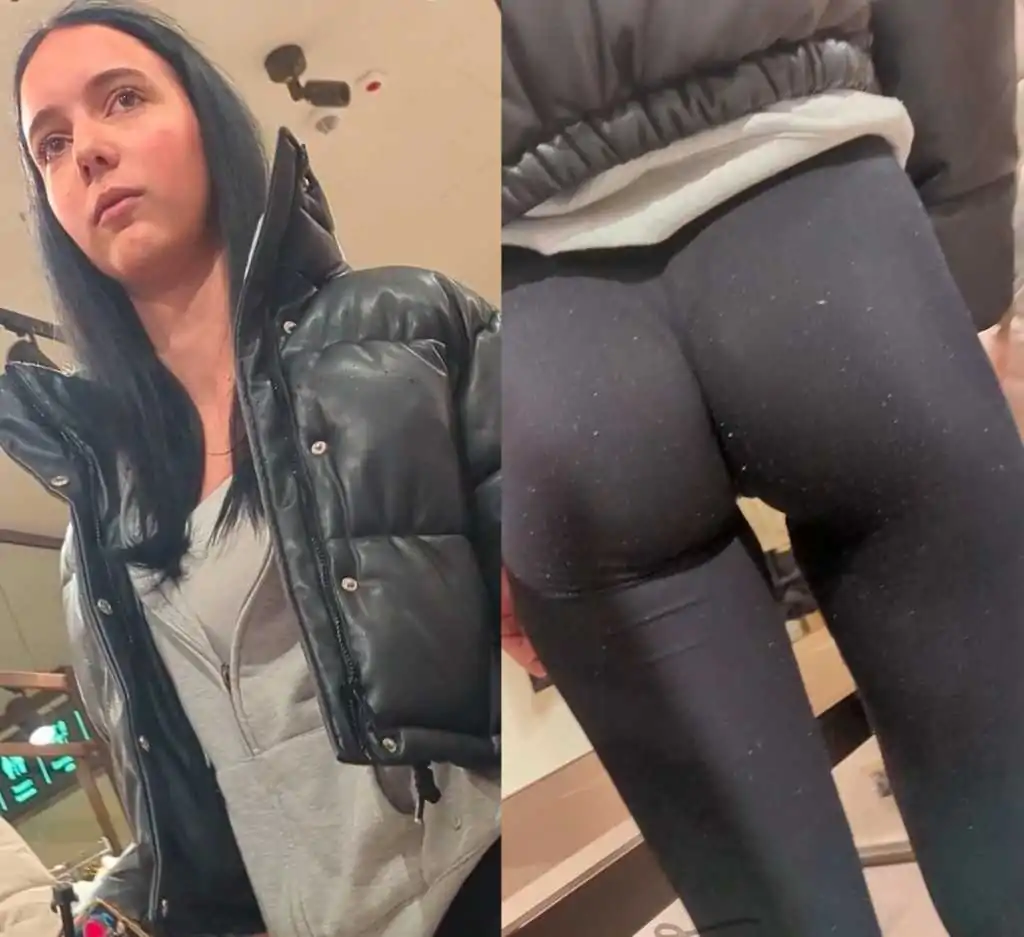 Brunette Teen Creepshot In Tight Leggings