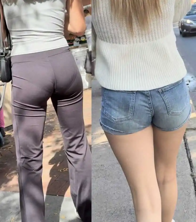 Candid Teen Compilation In VPL Leggings and Shorts