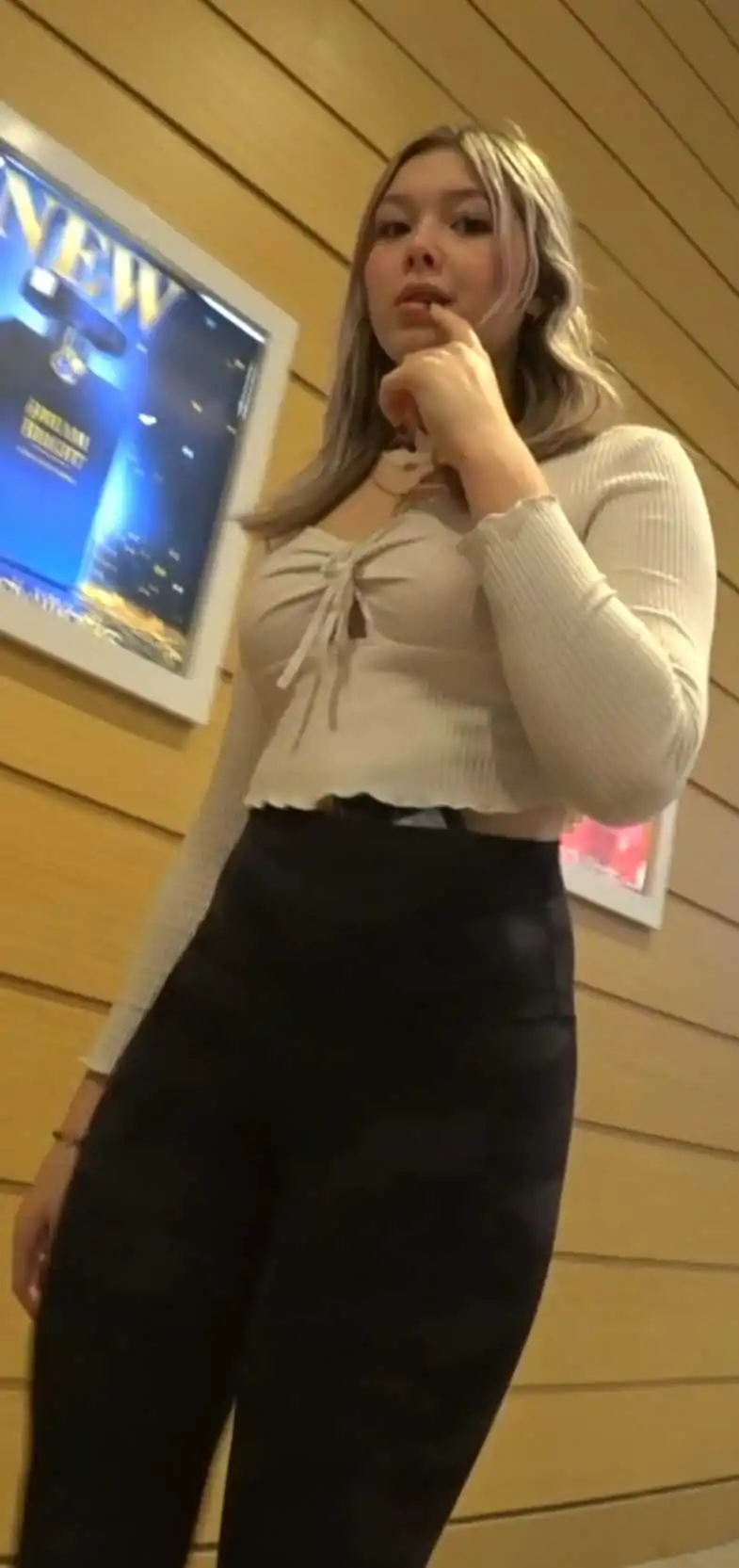 Beautiful Blonde Busted Me And Smiled