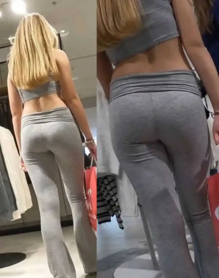 Petite Blonde Teen In Grey Outfit