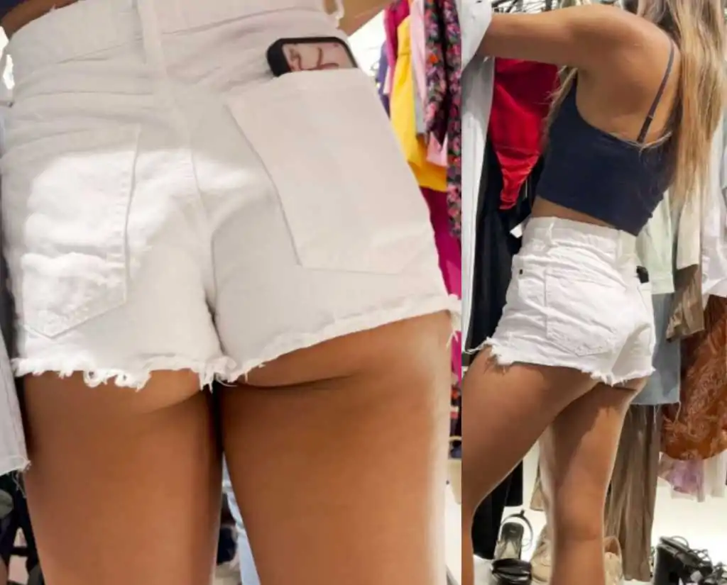 White Shorts Skinny Teen