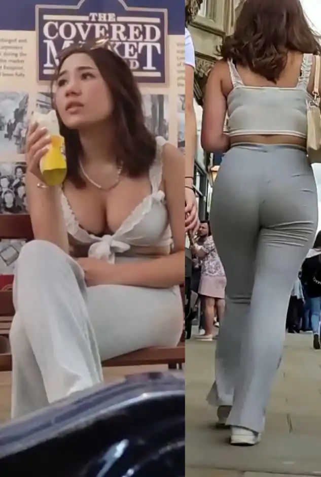 Big Tits Teen In Grey Leggings