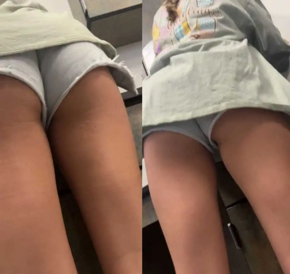 HS Teen Showing Cheeks