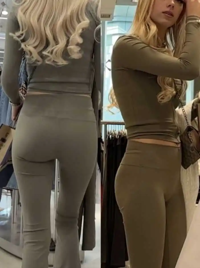 Blonde and Brunette Teens Shopping