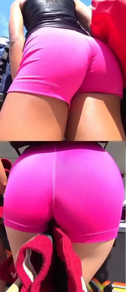 Pink Shorts Track Teen Creepshot
