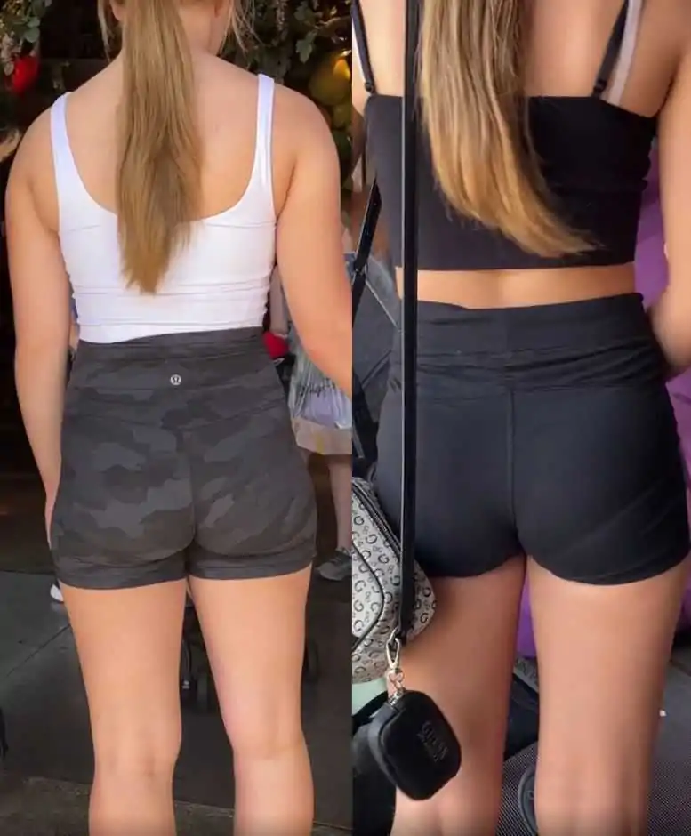 Teenie Duo In Shorts VPL