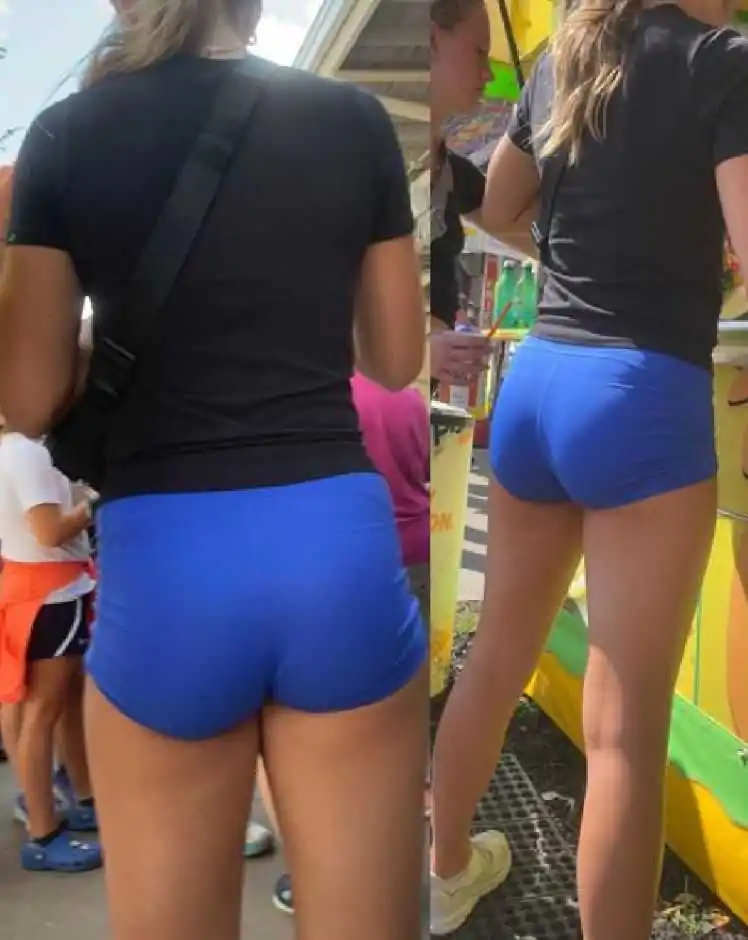 Blue Shorts Cute Teen Creepshot