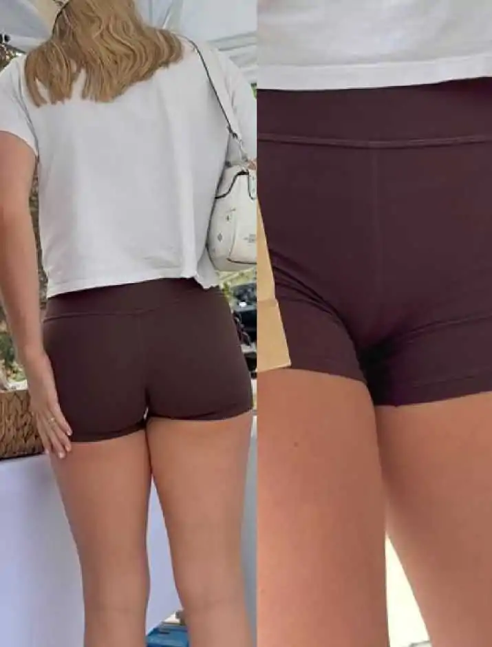 Cameltoe Creepshot Teenie In Shorts