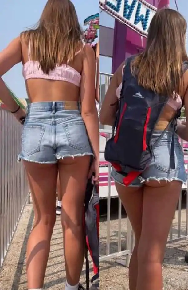 Denim Shorts Cute Teenie Creepshot