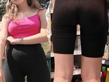 Adorable Teen In Biker Shorts