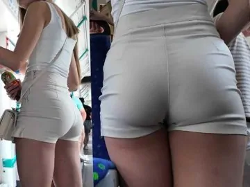 Beautiful Teen Ass In Cream Shorts