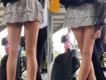 Short Skirt Cute Blonde Teen Creepshot