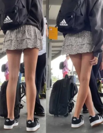 Short Skirt Cute Blonde Teen Creepshot