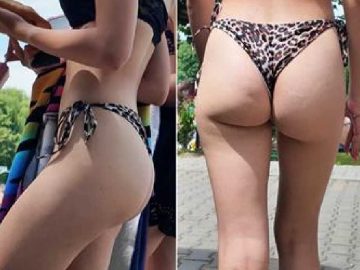 Skinny Teen Cheetah Bikini Creepshot