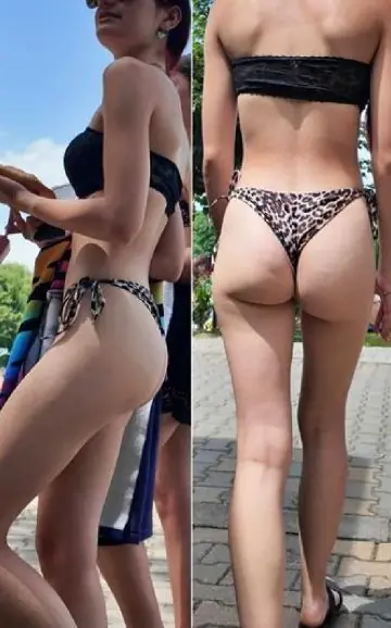 Skinny Teen Cheetah Bikini Creepshot