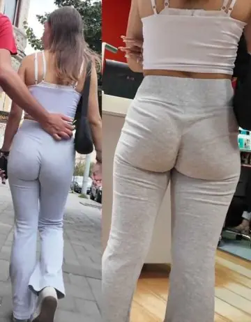 Teen Girlfriend In Grey Leggings