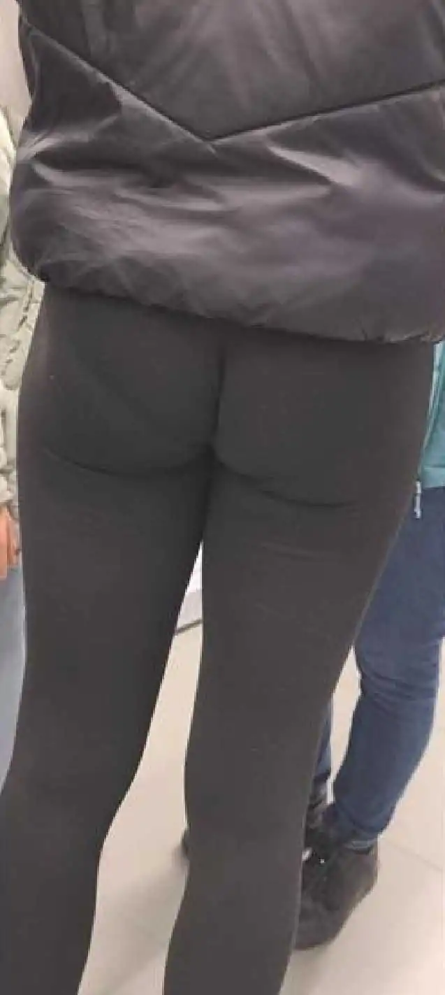 Tight Ass Teenie In Black Leggings Creepshot