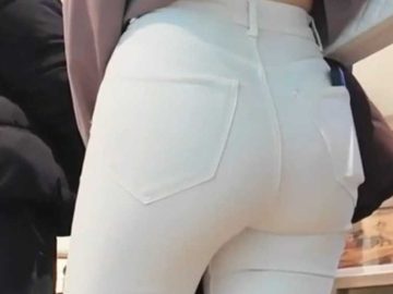 Innocent Face White Jeans Teen Creepshot