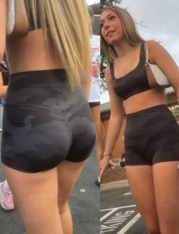 Camo Shorts Blonde Teen Creepshot