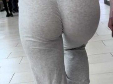 Grey Leggings Teen Hot Ass