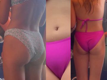 Two Teens In Bikini Close Up Creepshot